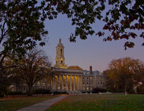 Old Main at dusk